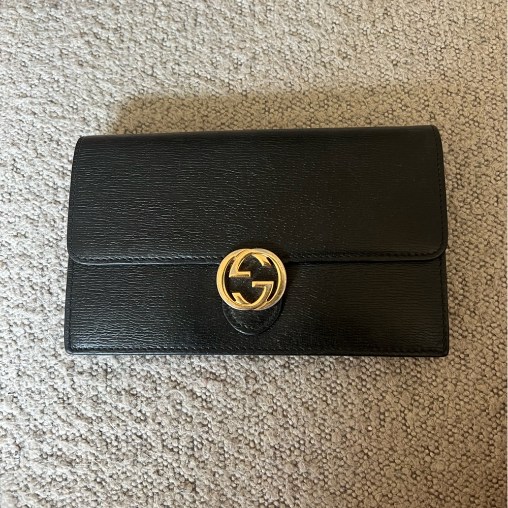 Gucci wallet or clutch, chain can be added